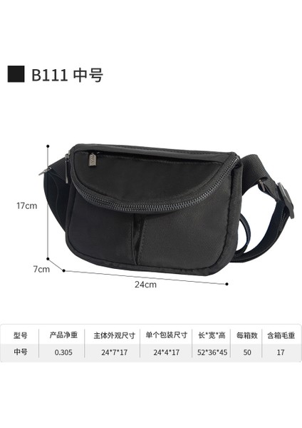 Spor Erkek Göğüs Çantası Oxford Kumaş Açık Hava Rahat Crossbody Çanta Su Geçirmez Basit Omuz Çantası (Yurt Dışından)