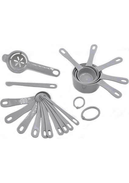 Siyah 17 Parçalı Ölçüm Kaşığı Ölçüm Kabı Seti Plastik Baharat Kahve Kaşığı Yumurta Akı Ayırıcı Mutfak Pişirme Araçları (Yurt Dışından) modelleri