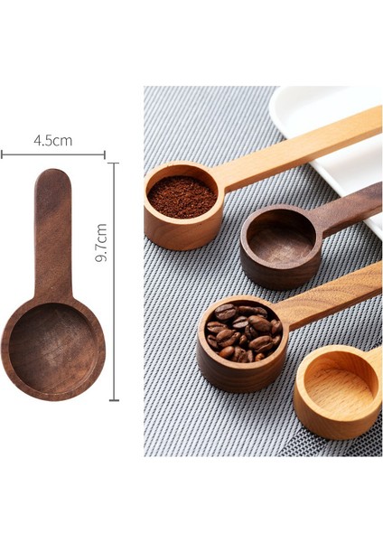 Siyah Ceviz Uzun Saplı Ölçüm Kaşığı Ahşap Kahve Kaşığı Kepçe Şeker Baharat Ölçüm Kaşığı Ölçüm Aletleri Mutfak Aksesuarları (Yurt Dışından)