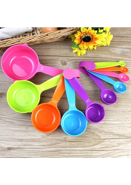 L 5 Adet Plastik Çok Renkli Ölçü Kaşıkları Renkli Şeker Kek Pastacılık Pişirme Aletleri Taşınabilir Mutfak Aletleri Aşçı Aksesuarları (Yurt Dışından) modelleri