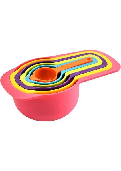 11 Adet Renkli Set Ölçüm Fincan Kaşık Seti Plastik Ev Mutfak Pişirme Malzemeleri Yaratıcı Aletler Ölçekli Süt Tozu Kahve Unu Baharat Tmz (Yurt Dışından) indirimleri