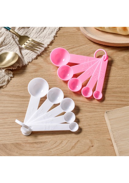 Beyaz 5 Adet/takım Pp Ölçü Kaşıkları Plastik Un Yağ Baharatlar Kendin Yap Pişirme Pişirme Aracı Ölçekli Mutfak Aletleri (Yurt Dışından) modelleri