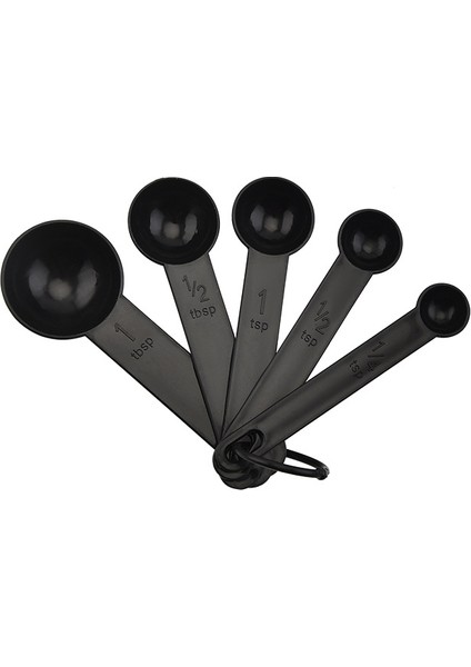 Black-S 5 Adet/set Plastik Mutfak Ölçü Kaşıkları Bardaklar Renkli Kahve Şeker Çikolata Un Kepçesi Çay Kaşığı Kek Pişirme Aksesuarları (Yurt Dışından)
