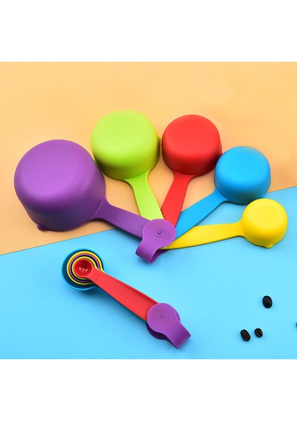 Black-S 5 Adet/set Plastik Mutfak Ölçü Kaşıkları Bardaklar Renkli Kahve Şeker Çikolata Un Kepçesi Çay Kaşığı Kek Pişirme Aksesuarları (Yurt Dışından) fırsatları