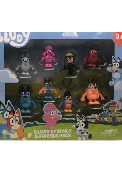 Bluey Aile Modeli El Figürü Köpek Yavrusu Bingo Ortak Hareketli Süsler Çocuk Oyun Evi Bebek Bebek (Yurt Dışından)
