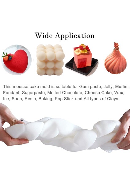 Sarı Silikon Kalıp Pasta 3D Kek Tasarımı Mini Kek Mus Muffin Kalp Kabarcık Kare Pişirme Kalıbı (Yurt Dışından) modelleri