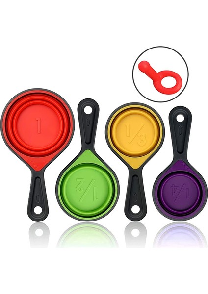 4 Adet Kaşık 4/8 Adet Silikon Ölçüm Kabı Ölçüm Kaşığı Katlanabilir Pişirme Ölçme Aracı Seti Kahve Unu Bal Şeker Pişirme Kaşığı (Yurt Dışından) fırsatları