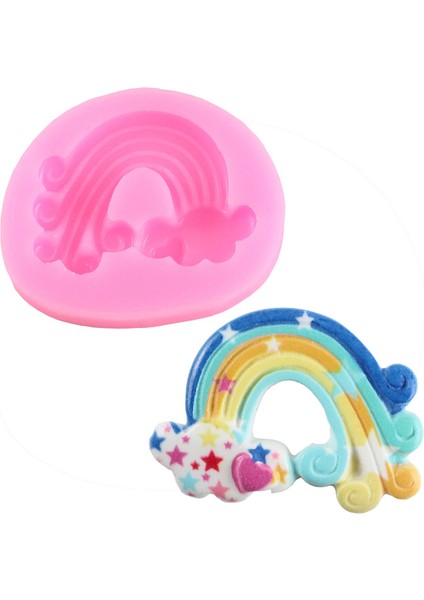 Gökkuşağı Ünikorn Boynuzları Kulak Gökkuşağı Gül Çiçek Reçine Silikon Kalıp Cupcake Fondan Kek Dekorasyon Araçları Şeker Çikolata Gumpaste Kalıpları (Yurt Dışından) fiyatları