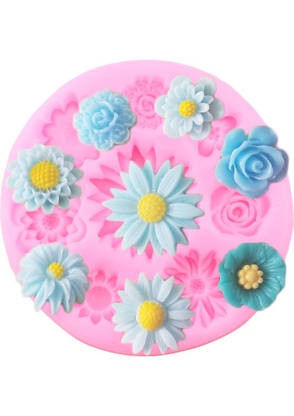 Gökkuşağı Ünikorn Boynuzları Kulak Gökkuşağı Gül Çiçek Reçine Silikon Kalıp Cupcake Fondan Kek Dekorasyon Araçları Şeker Çikolata Gumpaste Kalıpları (Yurt Dışından) fırsatları