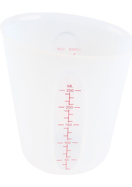 250ML-1 Adet Beyaz 30/50/100/125/500ML Silikon Ölçüm Kabı Şeffaf Ölçekli Diy Mutfak Pişirme Epoksi Silikon Reçine Takı Yapımı Araçları (Yurt Dışından)