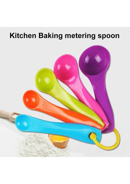 Pembe Kahve Kaşık Seti 5 Adet Ölçüm Kaşıkları Çift Ölçekli Mutfak Aletleri Dayanıklı Kahve Kaşıkları 5 Adet Mutfak Aletleri Pişirme Araçları (Yurt Dışından)