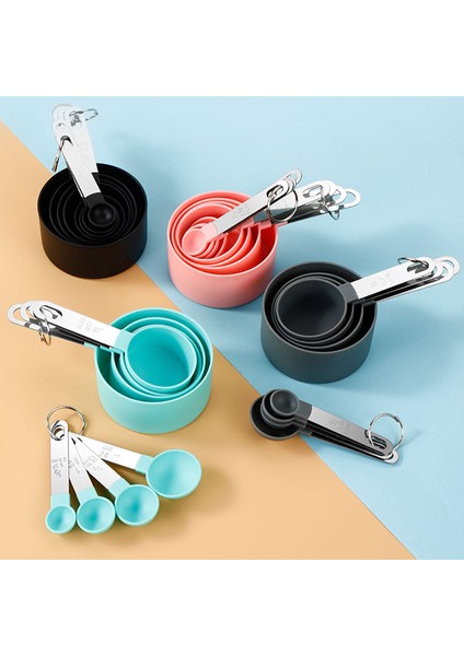8 Adet Siyah 8 Adet Mutfak Ölçüm Kaşığı Seti Paslanmaz Çelik Saplı Ölçekli Ölçüm Kabı Çay Kaşığı Kahve Şeker Kepçesi Pişirme Aksesuarları (Yurt Dışından) modelleri