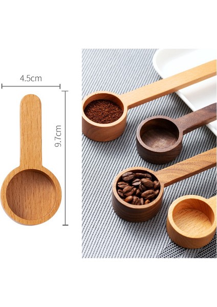 Beechwood S Uzun Saplı Ölçüm Kaşığı Ahşap Kahve Kaşığı Kepçe Şeker Baharat Ölçü Kaşığı Ölçme Araçları Mutfak Aksesuarları (Yurt Dışından)