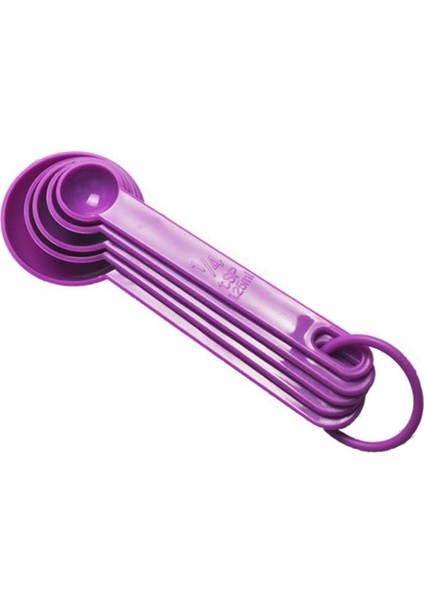 Mor 5 Adet/takım Mutfak Ölçüm Kaşığı Çay Kaşığı Kahve Şeker Kepçe Pişirme Pişirme Aracı Mutfak Ölçme Aracı Ölçekli 3 Renk (Yurt Dışından) indirimleri