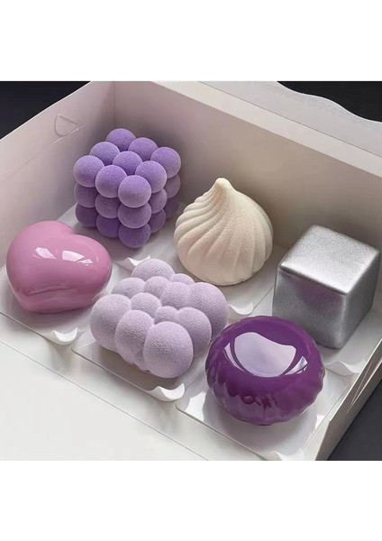 Şeffaf Silikon Kalıp Pasta 3D Pasta Tasarımı Mini Cupcake Mousse Muffin Kalp Kabarcık Kare Pişirme Kalıbı (Yurt Dışından) fiyatları