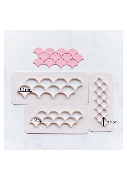 Balık Pulu Kalıp-3 Adet 3 Adet Polimer Kil Aracı Plastik Kesme Kalıpları Altıgen/yuvarlak/kare/balık Terazisi Geometrik Şekil Tasarımcısı Diy Küpe Çömlekçilik Araçları (Yurt Dışından)