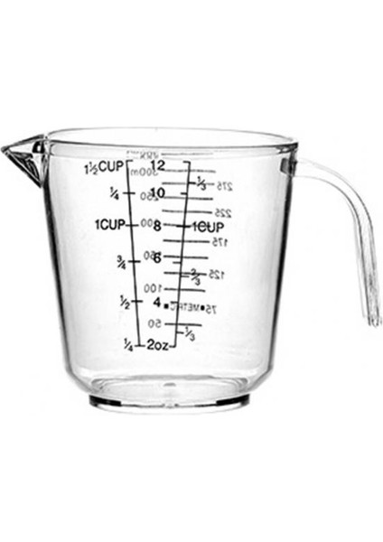 300ML 300/600/1000ML Ölçüm Kabı Şeffaf Isıya Dayanıklı Plastik Süt Su Ölçekli Ölçüm Kavanozu Mikrodalga Aracı Pişirme Için (Yurt Dışından)