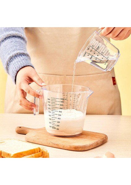 300ML 300/600/1000ML Ölçüm Kabı Şeffaf Isıya Dayanıklı Plastik Süt Su Ölçekli Ölçüm Kavanozu Mikrodalga Aracı Pişirme Için (Yurt Dışından) modelleri