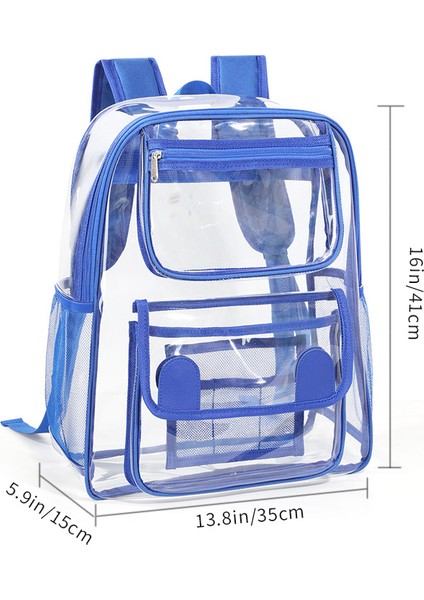 Moda Büyük Kapasiteli Öğrenci Okul Çantası Pvc Sırt Çantası Pvc Okul Çantası Gezi Şeffaf Sırt Çantası (Yurt Dışından)