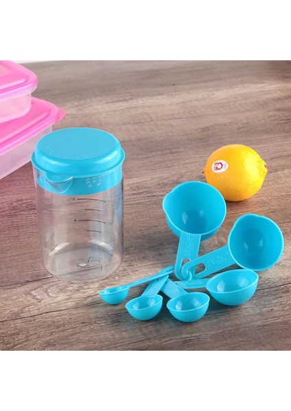 Mavi 7 Adet/takım Ölçüm Kaşık Seti Çay Kaşığı Kahve Şeker Kepçe Kek Pişirme Ölçüm Bardak Mutfak Pişirme Pişirme Araçları Mutfak Gereçleri (Yurt Dışından)