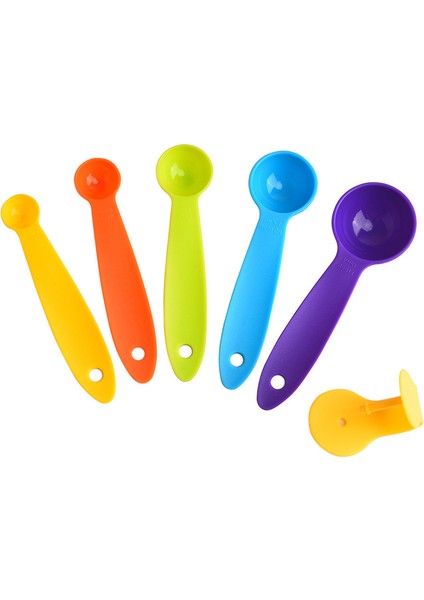 Küçük 5 Parçalı Ölçme Kaşığı ve Ölçme Kabı Pişirme Araçları Diy Kek Pişirme Süt Tozu Kaşık 10 Parçalı Plastik Renk Ölçme Kaşığı (Yurt Dışından)