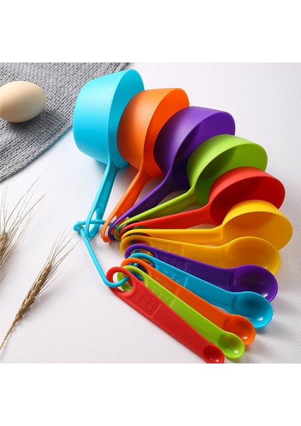 Büyük 6 Adet 12 Parçalı Set Ölçekli Renkli Plastik Ölçüm Kaşıkları Un Ölçüm Fincan Baharat Kaşığı Mutfak Pişirme Araçları Aksesuarları (Yurt Dışından) fiyatları