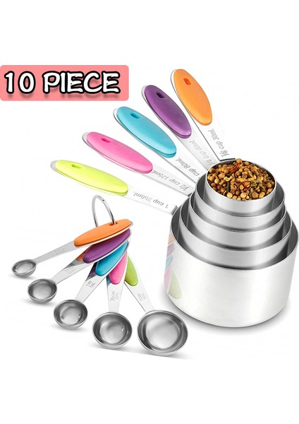 5 Adet Kaşık Seti 5/10 Adet Paslanmaz Çelik Ölçüm Seti Istiflenebilir Ölçüm Bardakları Ölçüm Kaşık Seti Mutfak Çay Kahve Pişirme Ölçüm Aracı (Yurt Dışından) indirimleri