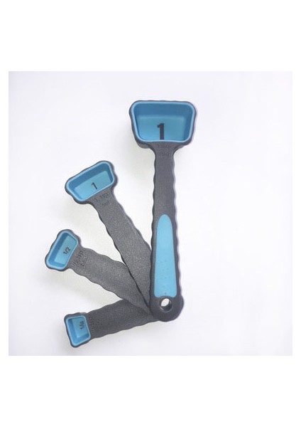 Blue-Spoon-4 Adet 4 Adet Silikon Katlanır Ölçme Kabı Ölçme Kaşığı Pişirme Araçları Ölçeği Plastik Renk Ölçme Kaşığı Mutfak Aksesuarları (Yurt Dışından)