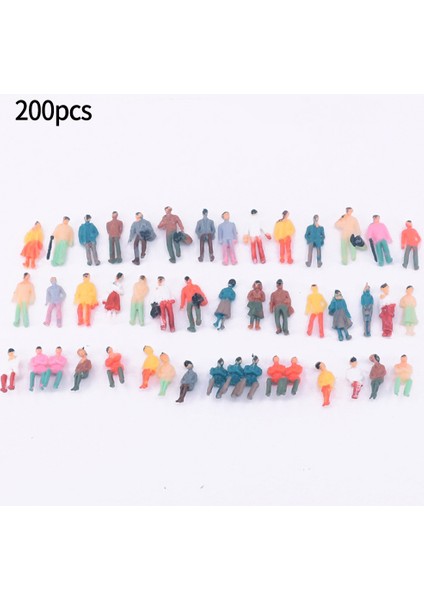 200 Adet Model Trenler Ho Ölçek 1:87 Ayakta Duran Insan Figürü Farklı Pozlar Plastik Boyalı Figürler Masa Dekorasyonu Çocuklara Hediye (Yurt Dışından) indirimleri