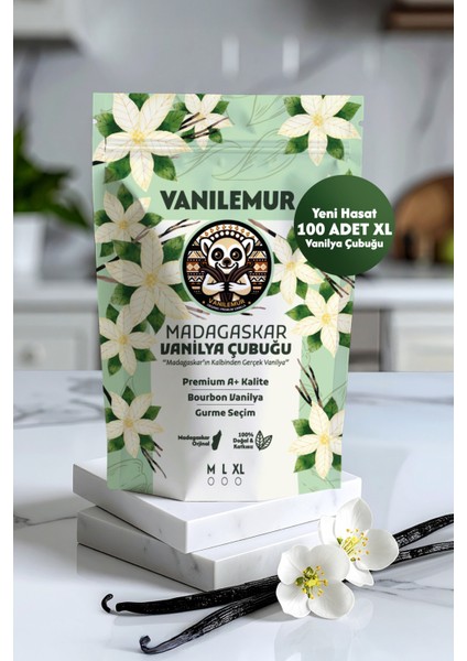 Vanilya Çubuğu 100 Adet (Yeni Hasat) Madagaskar Vanilyası
