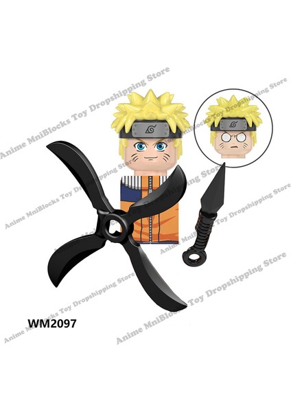 Naruto Yapı Taşları Mini Aksiyon Figürleri Montaj Oyuncakları (Yurt Dışından)