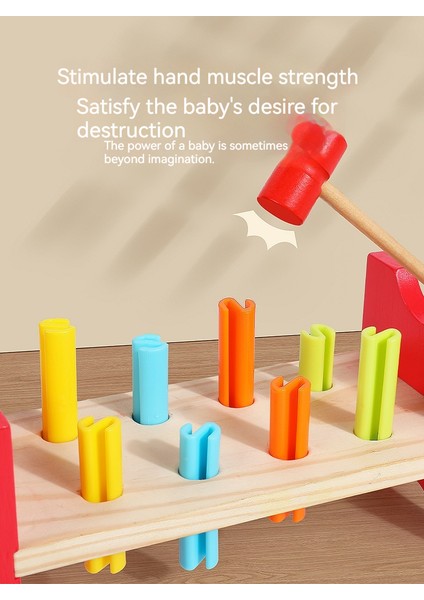 儿童益智木制玩具 趣味打桩台 早教益智 (Yurt Dışından) fiyatları