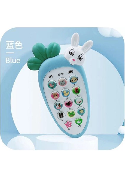 Simüle Çocuk Müzik Telefonu Oyuncak Bebek Aydınlanma Şarj Edilebilir Bebek Erken Eğitim 01-3 Yaşında Basın Karikatür Cep Telefonu (Yurt Dışından)