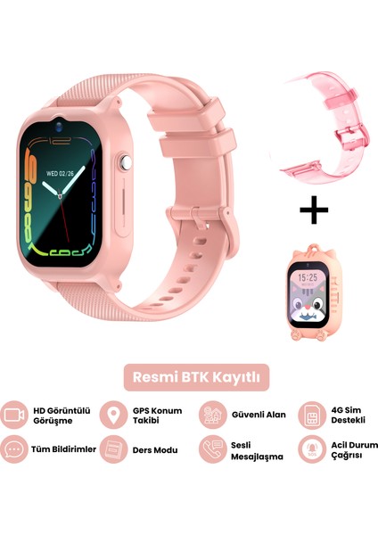 Hx Kids 4g Max Sim Kartlı Harvox Akıllı Çocuk Saati Gps Konum Takibi Arama Konuşma 4g Destekli