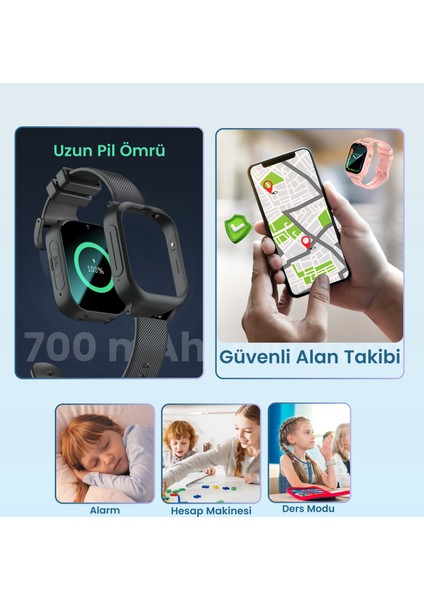 Hx Kids 4g Max Sim Kartlı Harvox Akıllı Çocuk Saati Gps Konum Takibi Arama Konuşma 4g Destekli indirimleri