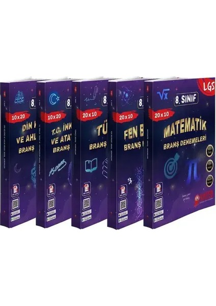 LGS 8. Sınıf Branş Deneme Set 5'li
