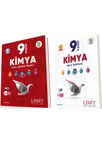 Limit 2025 9. Sınıf Kimya Kaf Konu + Soru Seti 2 Kitap Güncel Müfredat