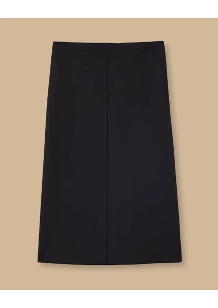 Büyük Beden Cepli Midi Boy Etek Gala-Xi