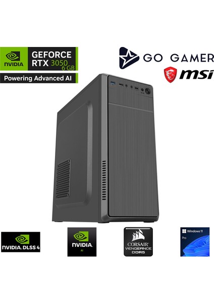 U17 Intel Core Ultra 5 225F / 16GB Ddr5 5200MHZ / 512GB M.2 SSD / RTX3050 6gb / Windows 11 Pro Iş Bilgisayarı