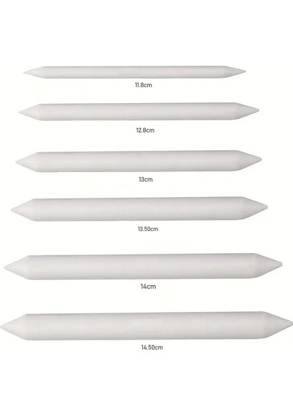Eskiz Karıştırma Çubukları, Tortillion, Kara Kalem Silgi, Gölgelendirme, Tonlama-Set 6 Adet