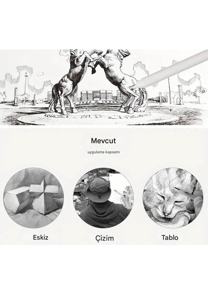 Eskiz Karıştırma Çubukları, Tortillion, Kara Kalem Silgi, Gölgelendirme, Tonlama-Set 6 Adet fiyatları