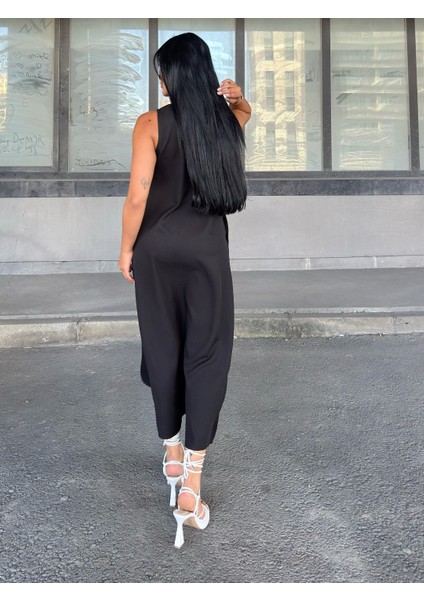 V Yaka Spagetti Ip Detaylı Yırtmaçlı Uzun Elbise 50324 fırsatları