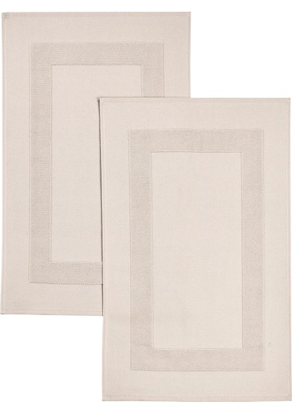 Bernini %100 Pamuk 50X80 2'li Ayak Havlusu - Pudra
