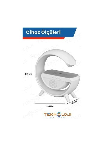 Akıllı Gece Lambası Bluetooth Hoparlör Kablosuz Şarjlı Beyaz Masa Lambası fırsatları