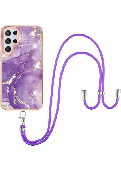 Samsung Galaxy S22 Ultra Anti-Scratch Yumuşak Tampon Crossbody Kayış (Yurt Dışından)