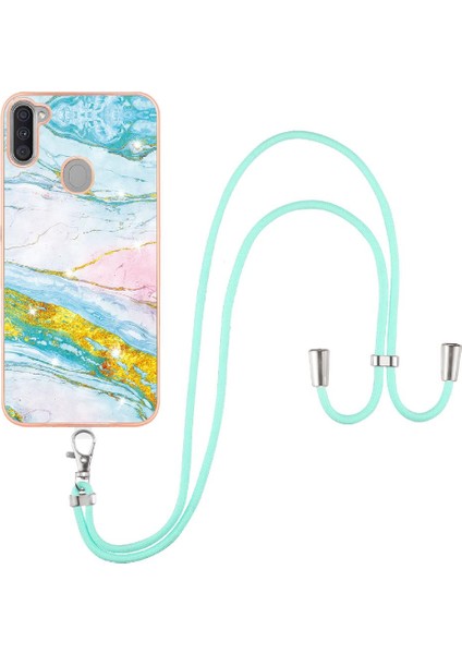 Samsung Galaxy A11 Mermer Tampon Anti-Scratch Yumuşak Crossbody (Yurt Dışından)
