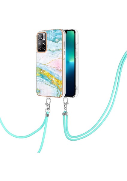 Xiaomi Poco M4 Pro 5g Için Crossbody Kordon Askısı Mermer Anti-Scratch (Yurt Dışından)