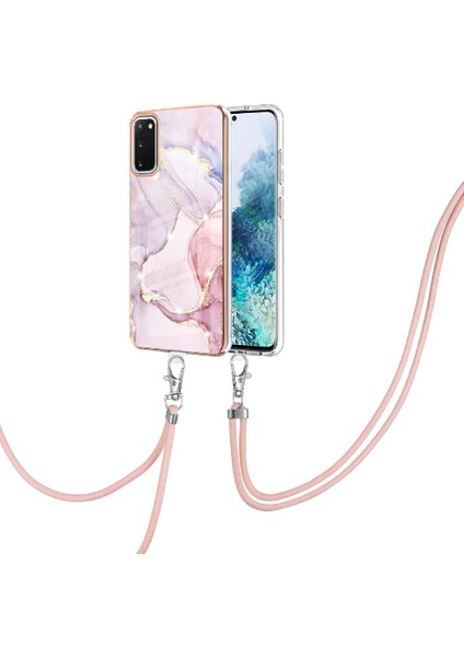 Samsung Galaxy S20 5g Crossbody Kordon Askısı Mermer Anti-Scratch Için Kılıf (Yurt Dışından)