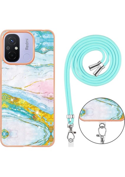 Xiaomi Redmi Için 12C Mermer Tampon Crossbody Kordon Askısı Yumuşak (Yurt Dışından) indirimleri