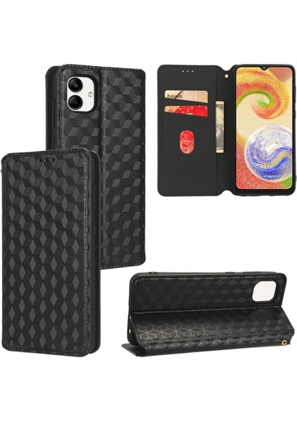 Samsung Galaxy A04 3D Desen Pu Deri Manyetik Kapatma Kartı (Yurt Dışından)